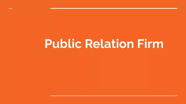 public relation firm