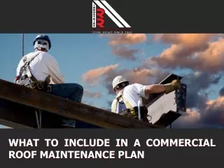 what to include in a commercial roof maintenance plan