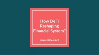 how defi reshaping financial system