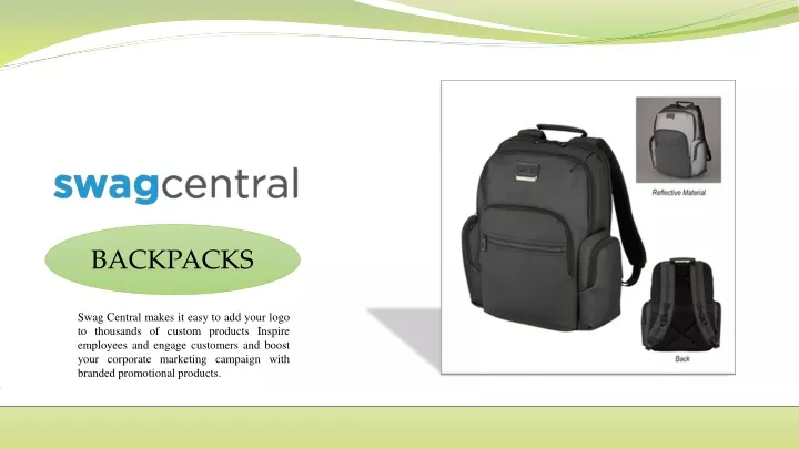 swag central makes it easy to add your logo