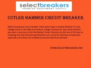 Cutler Hammer Circuit Breaker