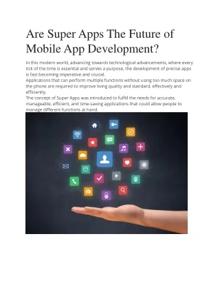 are super apps the future of mobile