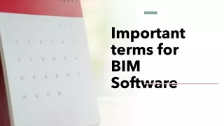important terms for bim software