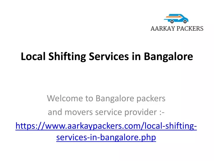 local shifting services in bangalore