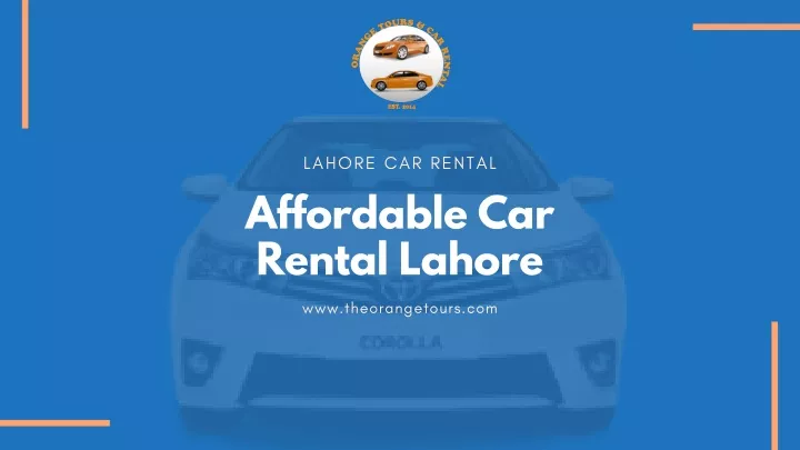 lahore car rental affordable car rental lahore