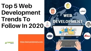 Top 5 Web Development Trends To Follow In 2020