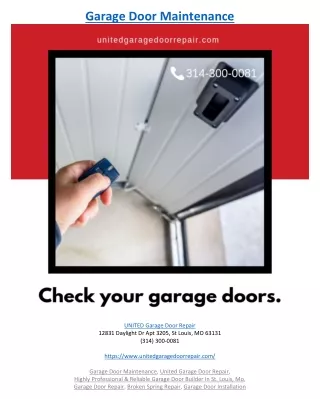 garage door maintenance