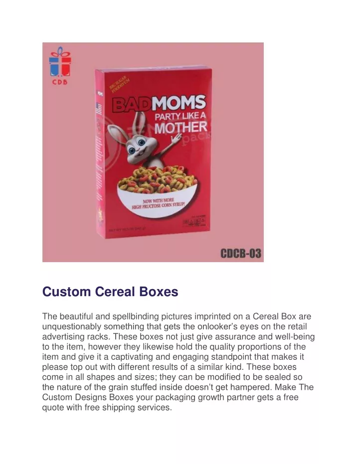 custom cereal boxes the beautiful
