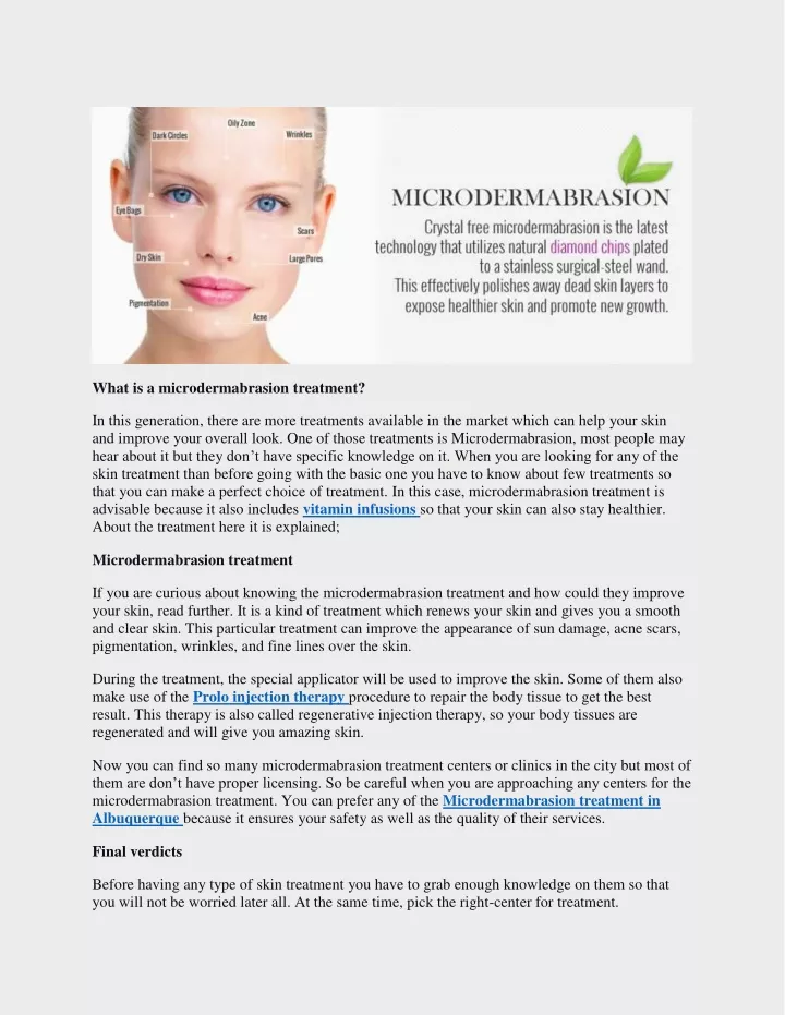 what is a microdermabrasion treatment