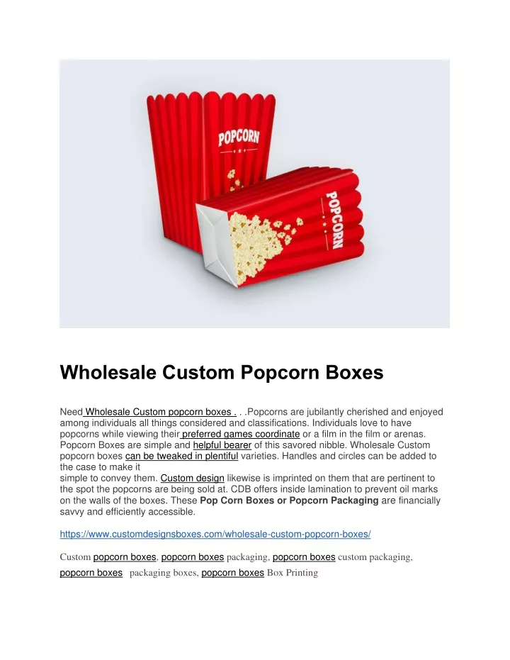 wholesale custom popcorn boxes need wholesale
