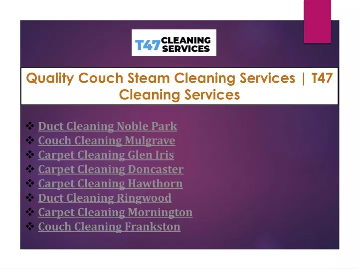 quality couch steam cleaning services