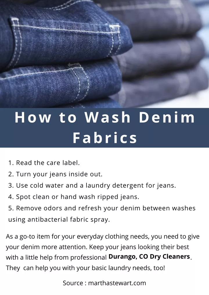 how to wash denim fabrics