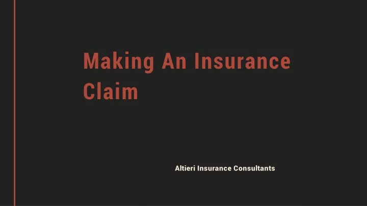 making an insurance claim