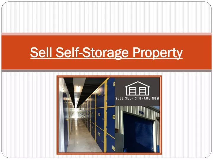 sell self storage property