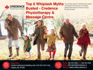 Top 6 Whiplash Myths Busted - Credence Physiotherapy & Massage Centre