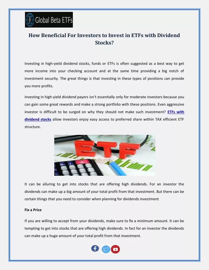 how beneficial for investors to invest in etfs