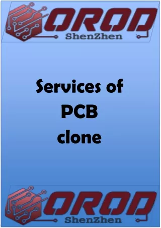 Services of PCB clone