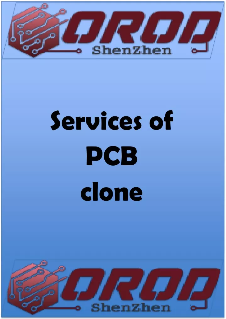 services of pcb clone