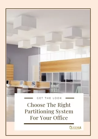 g e t t h e l o o k choose the right partitioning
