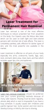 Laser Treatment for Permanent Hair Removal