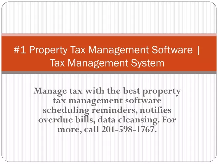 1 property tax management software tax management system