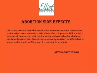 Afterabortion.org- Abortion Side Effects