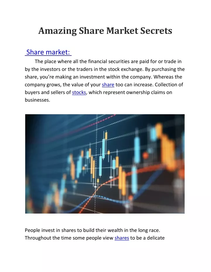amazing share market secrets share market
