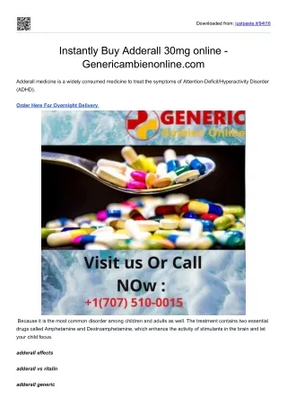 Instantly Buy Adderall 30mg online - Genericambienonline.com
