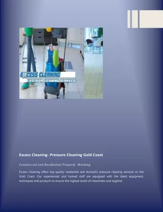 High Pressure Cleaning Gold Coast