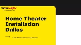 Home Theater Installation services in Dallas