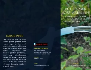 Buy Garden Hose Water Pipe At The Best Price
