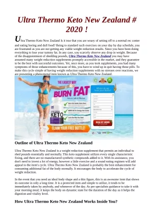 Where can i buy Ultra Thermo Keto New Zealand Read Reviews & Scam!