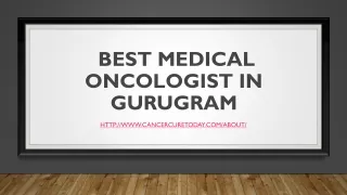 best medical oncologist in gurugram