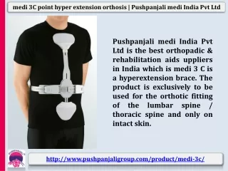 medi 3c point hyper extension orthosis | Pushpanjali medi India Pvt Ltd