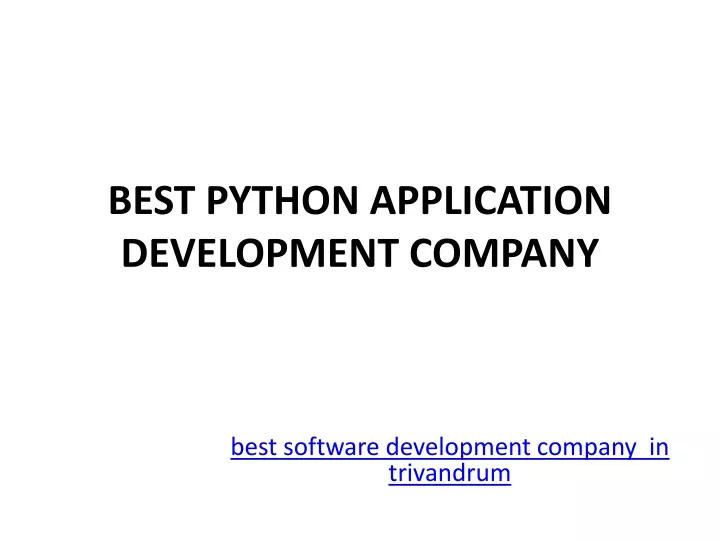 best python application development company