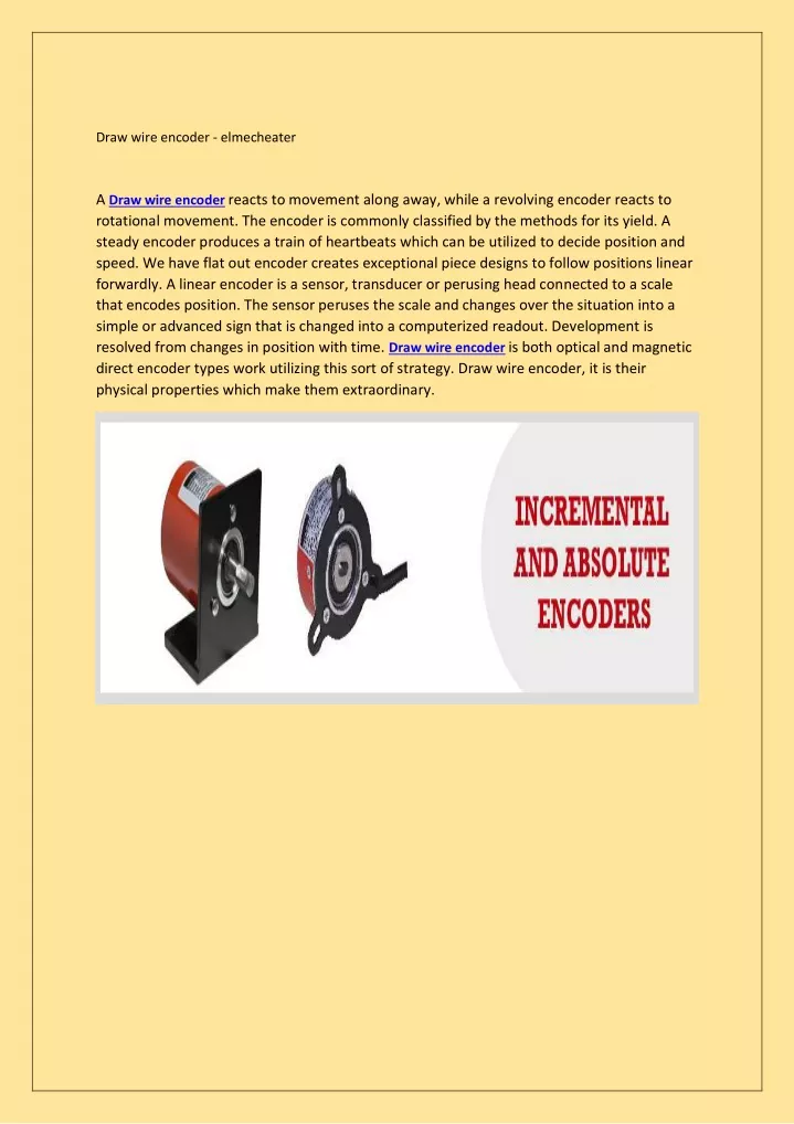 draw wire encoder elmecheater