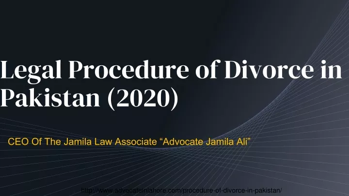 legal procedure of divorce in pakistan 2020