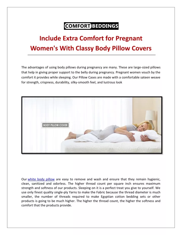 include extra comfort for pregnant women s with