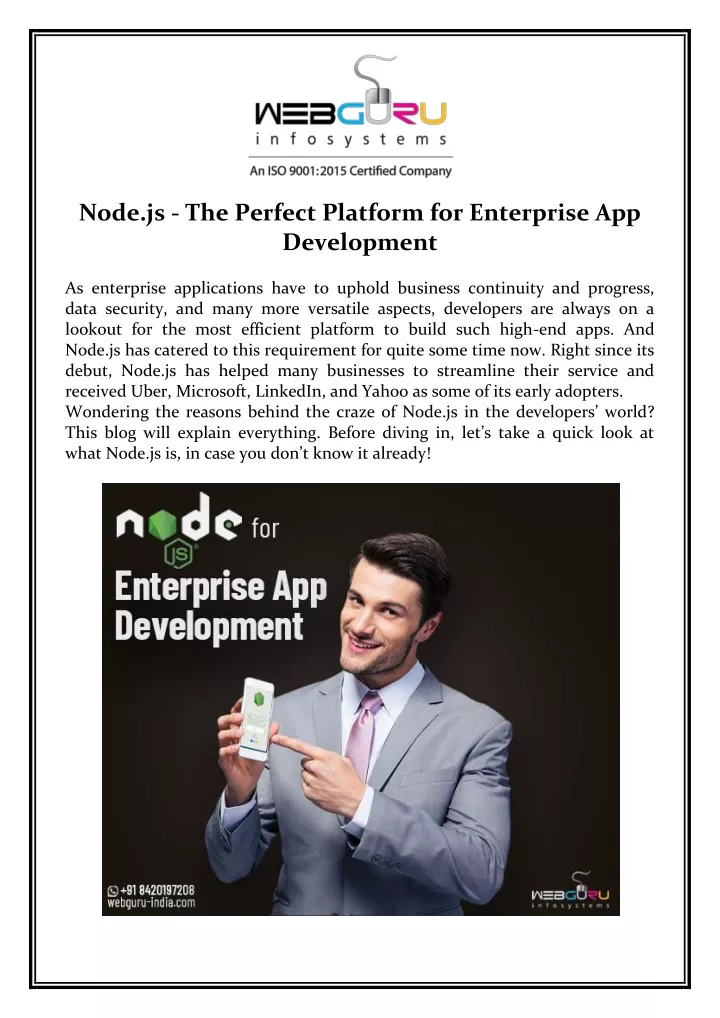 node js the perfect platform for enterprise