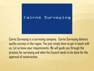 Land Survey Companies  In Cairns