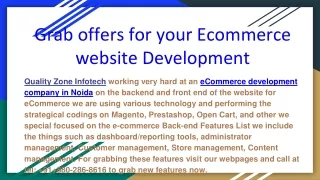 eCommerce website development cost in Delhi ~ Quality Zone Infotech