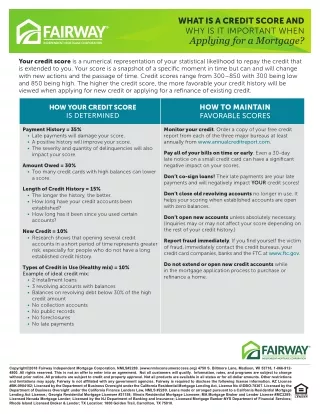 what is a credit score and why is it important