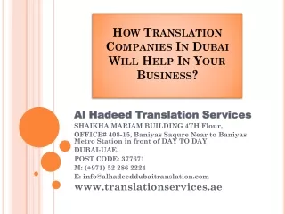 How Translation Companies In Dubai Will Help In Your Business?
