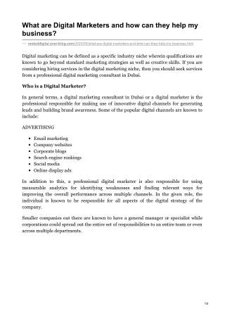 what are digital marketers and how can they help