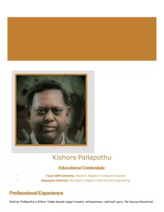 Kishore Pallapothu