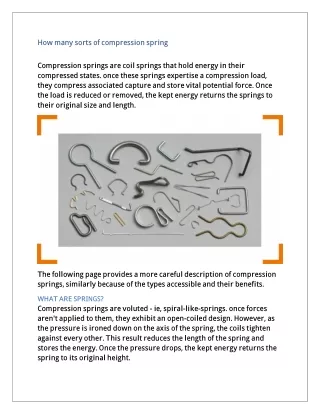 How many sorts of compression spring