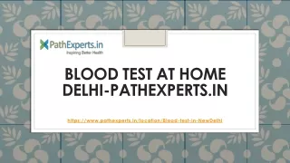 blood test at home delhi pathexperts in
