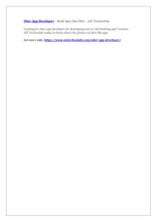 uber app developer build app like uber