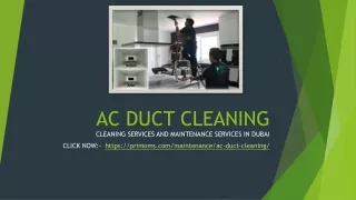 Ac Duct Cleaning | Air Duct Cleaning in Dubai | Primo