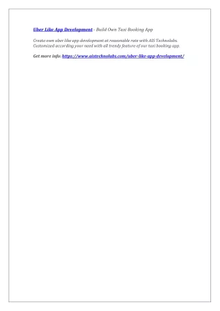 uber like app development build own taxi booking